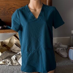 Figs Caribbean blue top